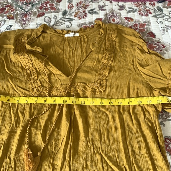 Maurices Golden Blouse with Tassel Accents - Picture 8 of 9